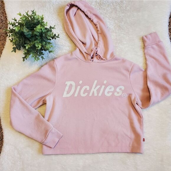 Dickies Pink Cropped Hoodie, Size Small - Picture 1 of 7